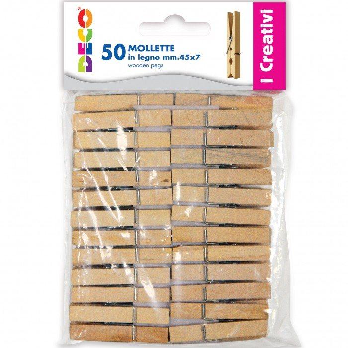 Deco mollette in legno 47x7 50pz