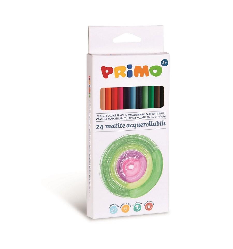 Scatola 24 matite colorate acquarellabili primo