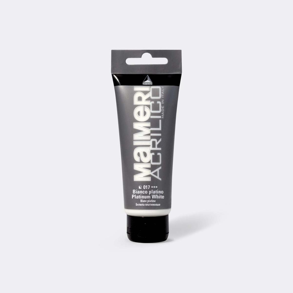 Maimeri acrilico 75ml bianco platino 017