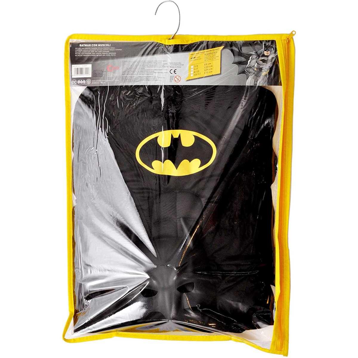 Costume batman c/muscoli nero 8/10
