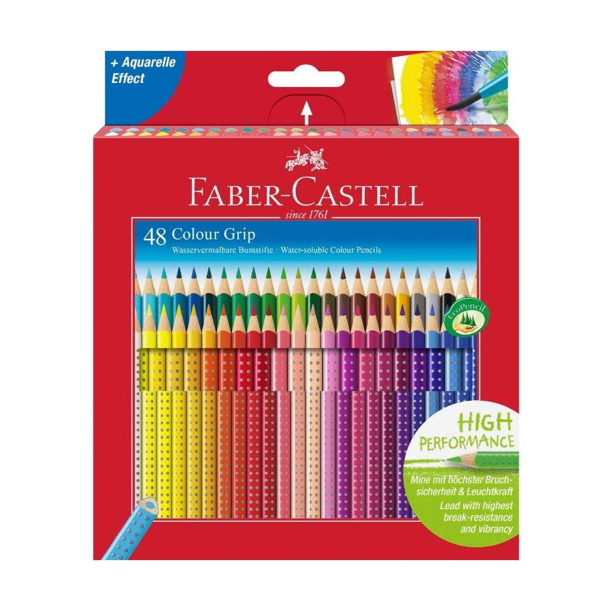 Faber-castell Faber castell astuccio cartone da 48 matite acquarellabili  colour grip 40425 4005401124498