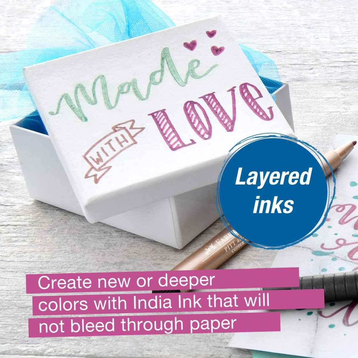 Set 4 pitt artist pen handlettering metallic