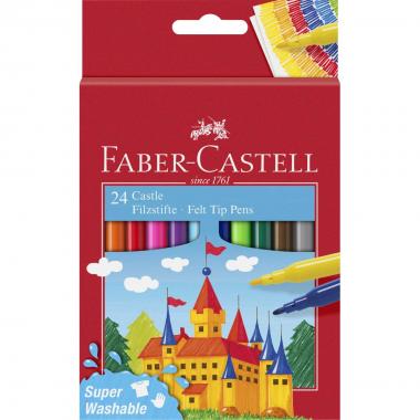 Faber castell 24 pennarelli a fibra castello super lavabili
