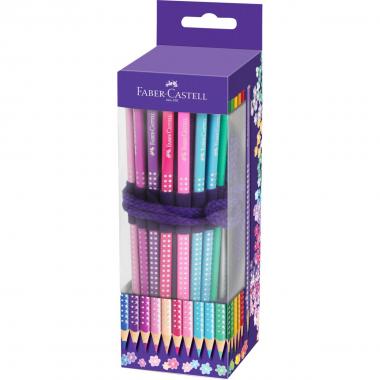 Rotolo in tessuto con 20 matite colorate sparkle + accessori