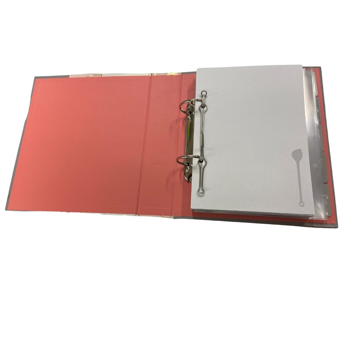 Blocco per ricette con copertina ad anelli artebene