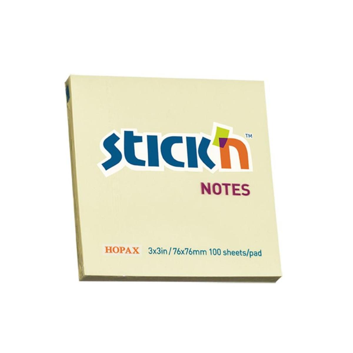 Notes stick'n 76x76 mm gialli