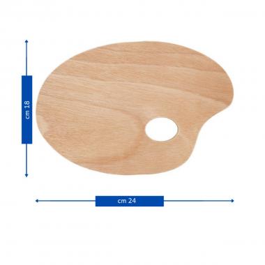 Tavolozza in legno 18x24 cm ovale