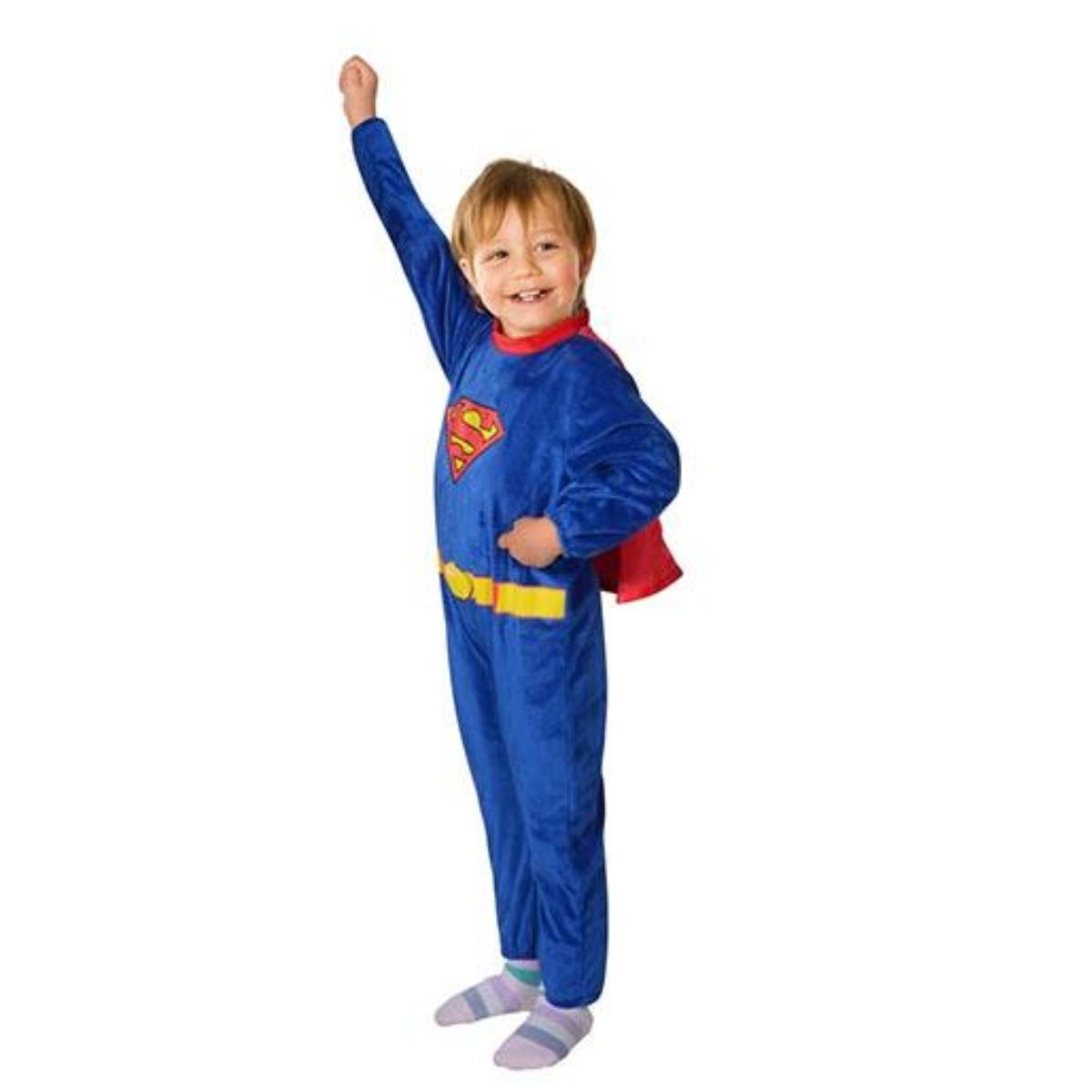 Costume Superman Bambino 3-4 Anni con Muscoli 104 cm con Mantello