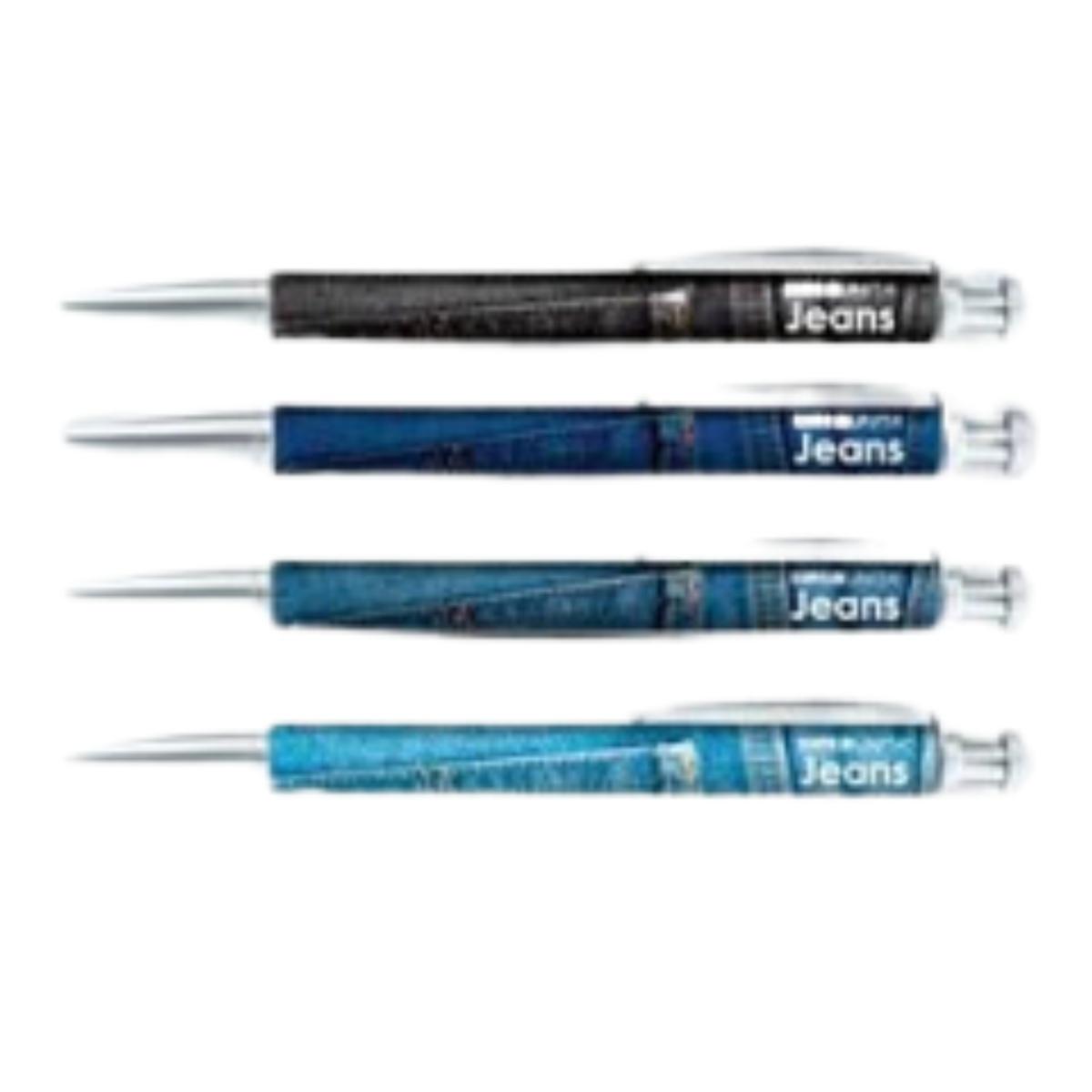 Penna a sfera punta 1,0 tinta unita glitter e jeans