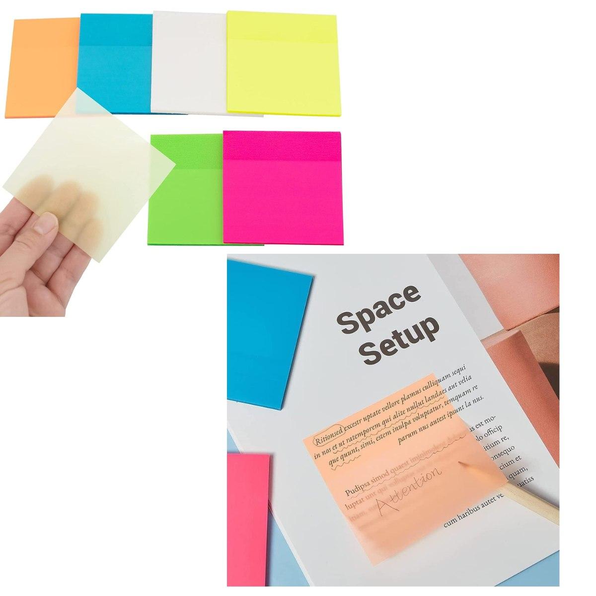 Stacca e attacca tinta unita glass trasparenti