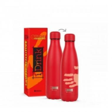 Bottiglia termica i-drink change color rosso da 500 ml
