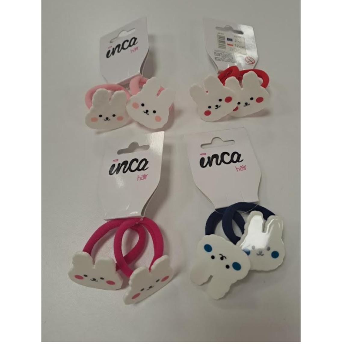 Set 2 elastici per capelli con coniglietto