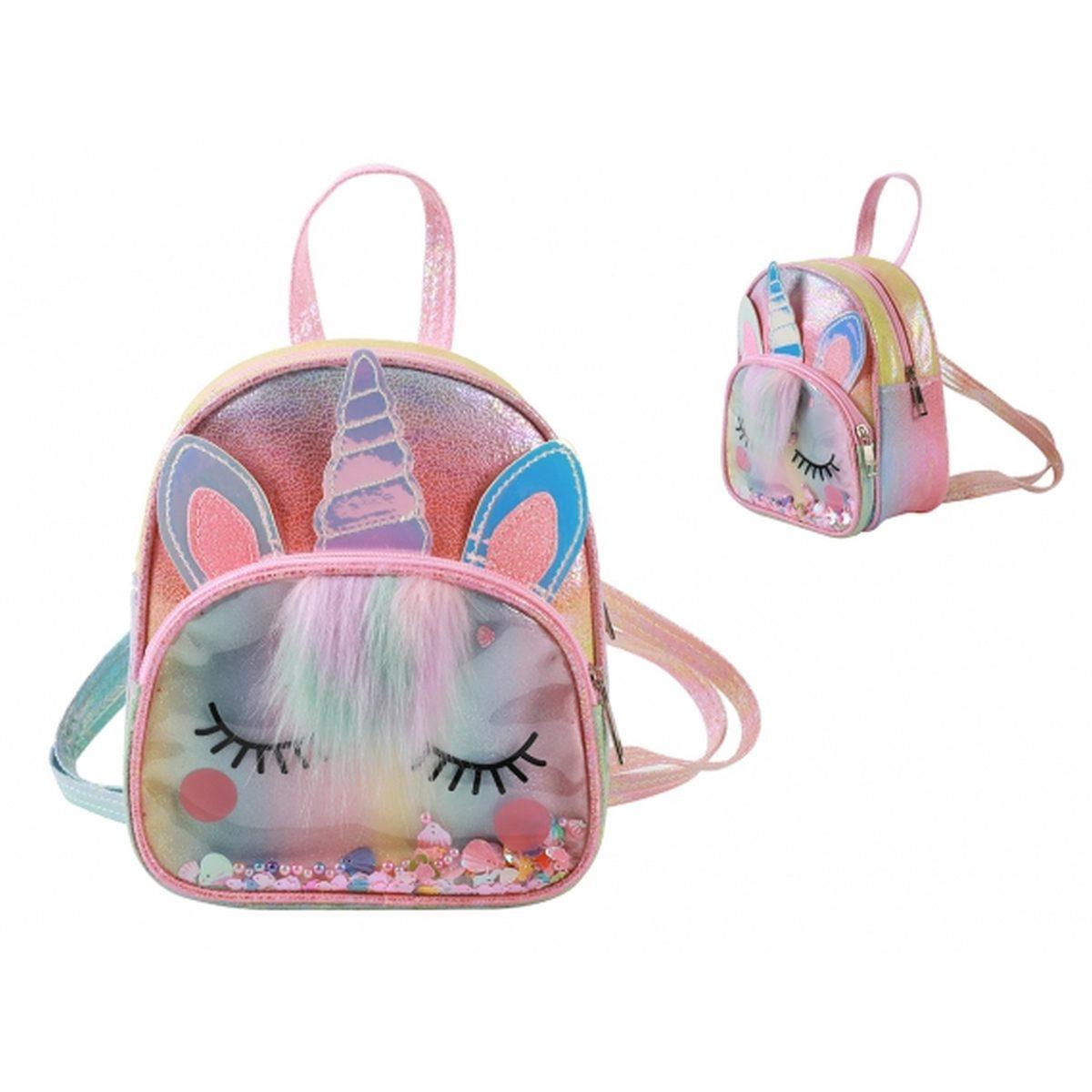 Zainetto con tasca unicorno