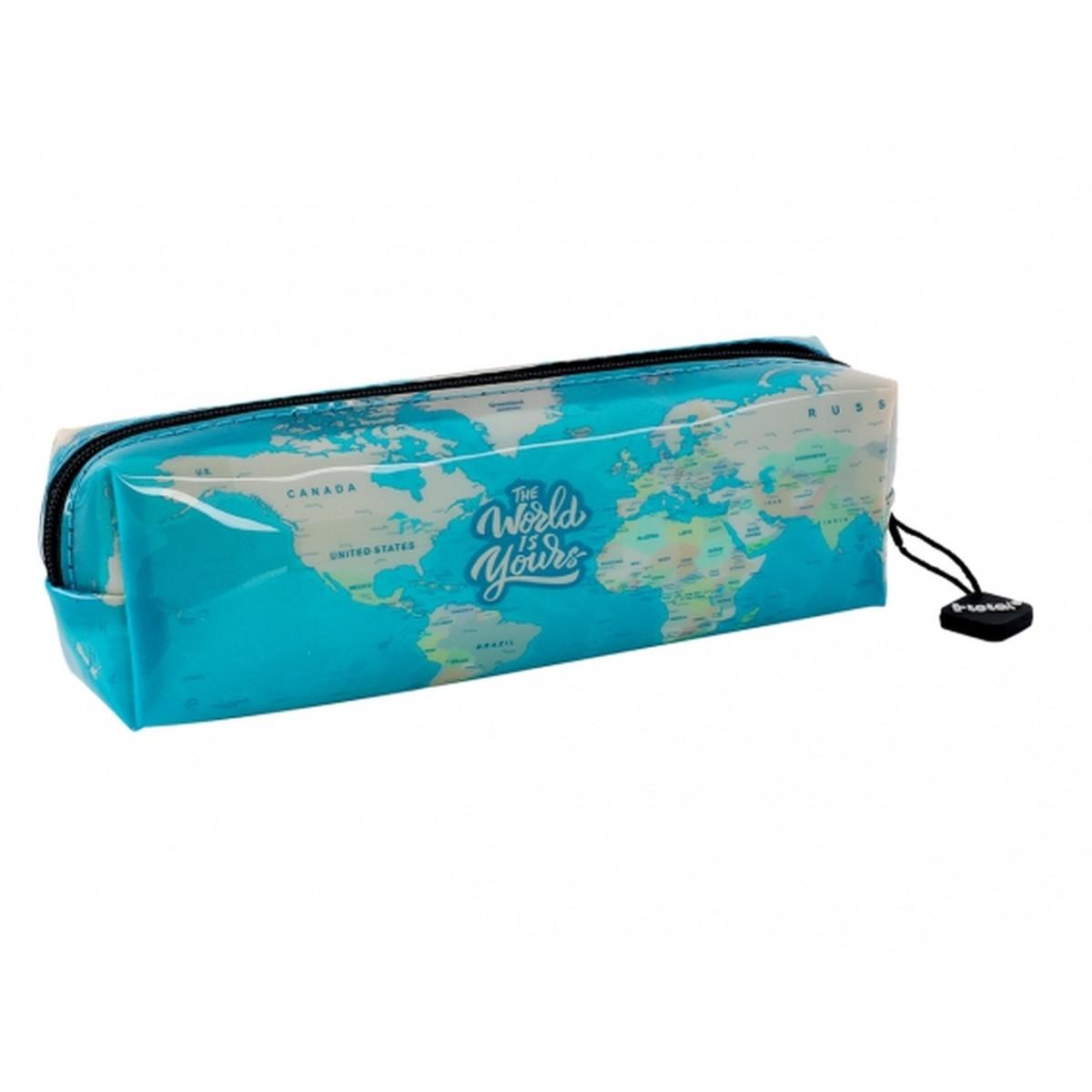 Astuccio pvc blue maps