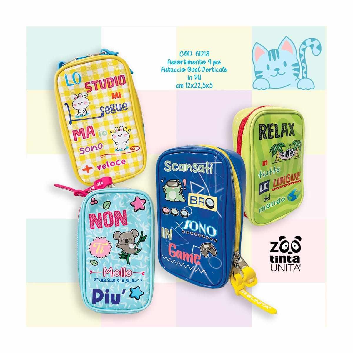 Astuccio ovale verticale tinta unita zoo