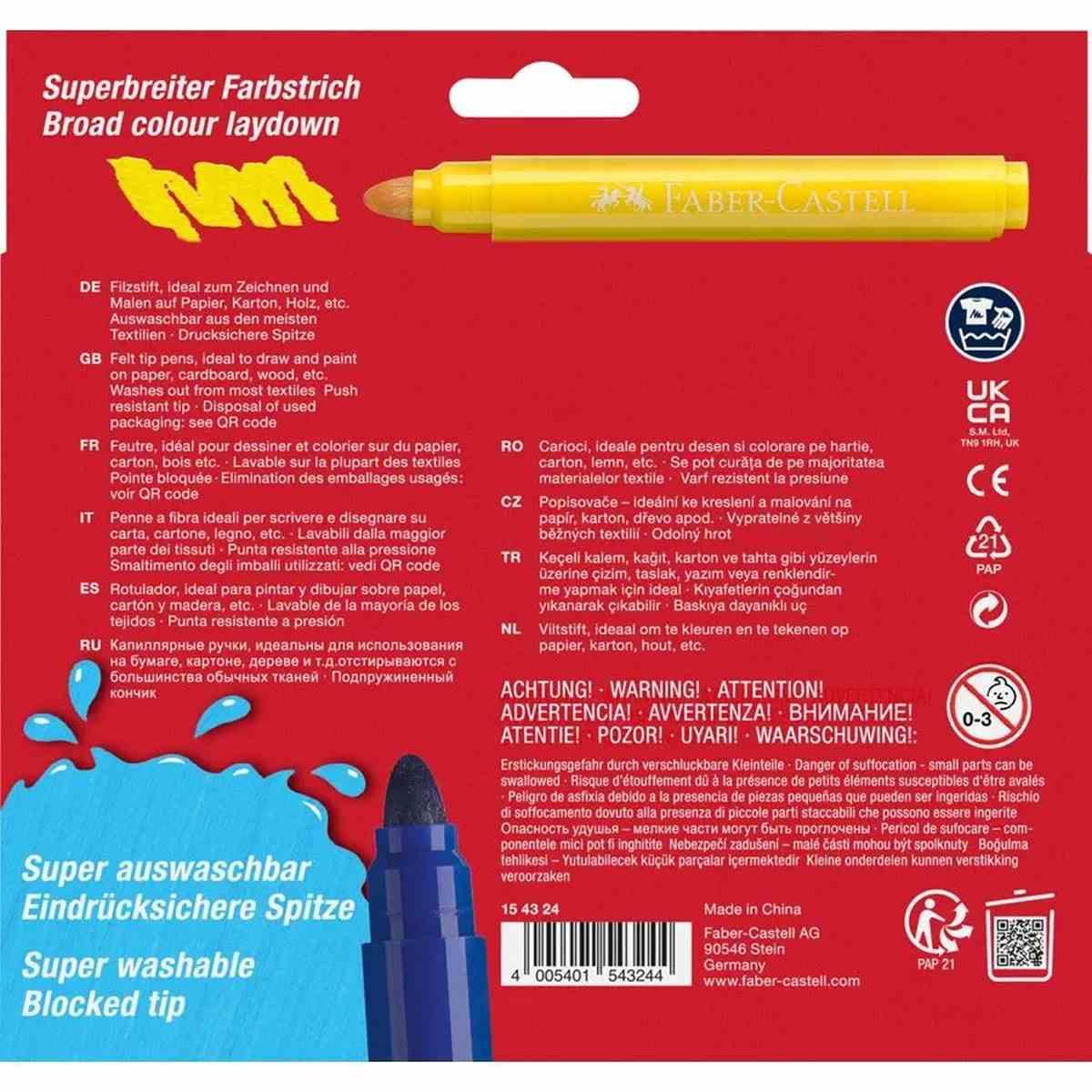 Pennarelli jumbo 24 pz faber castell