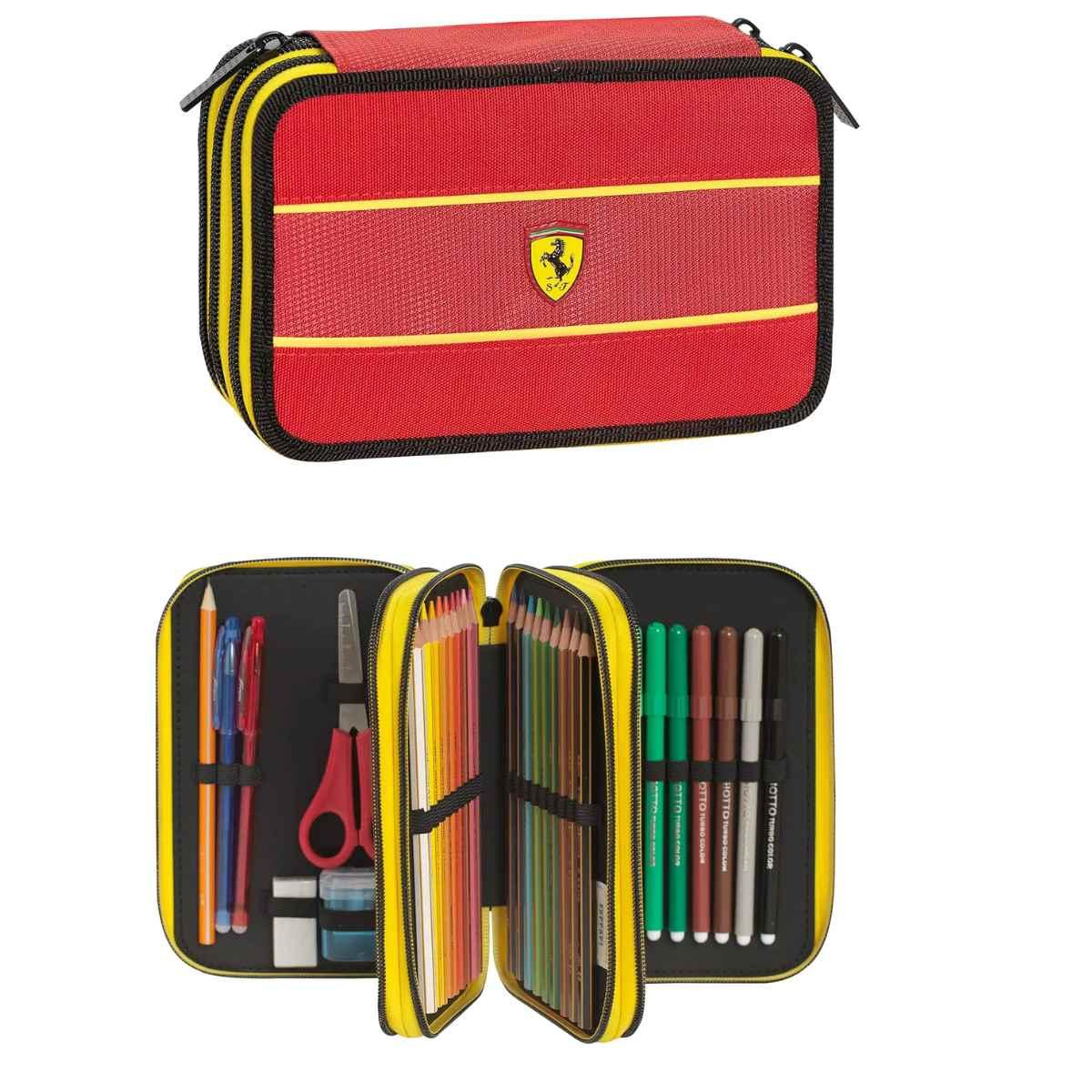 Astuccio 3 zip ferrari