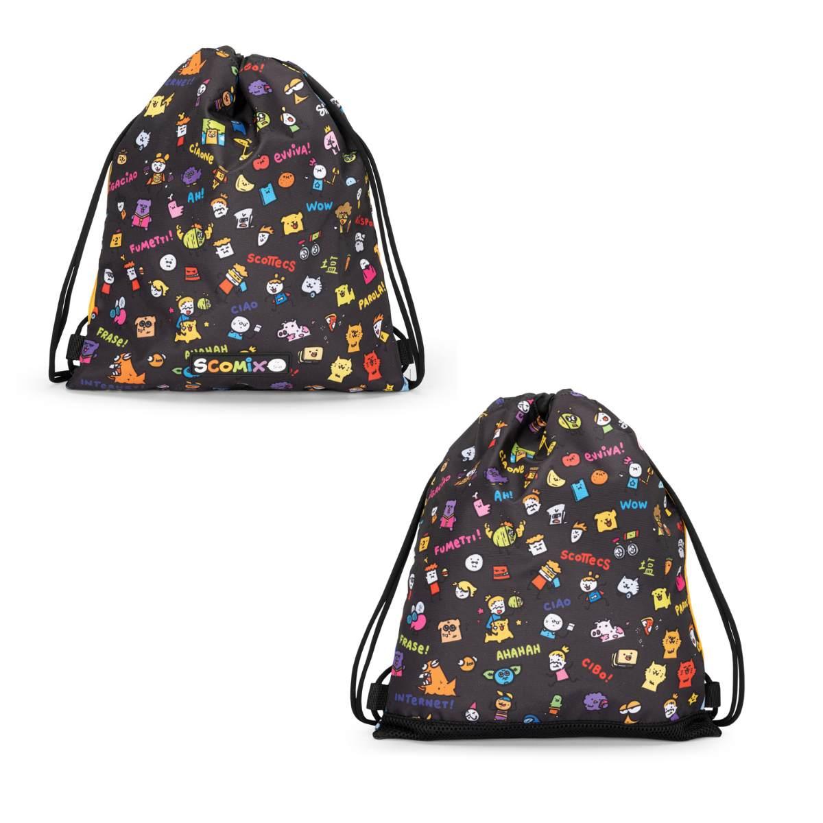 Zaino coulisse con tasca scomix