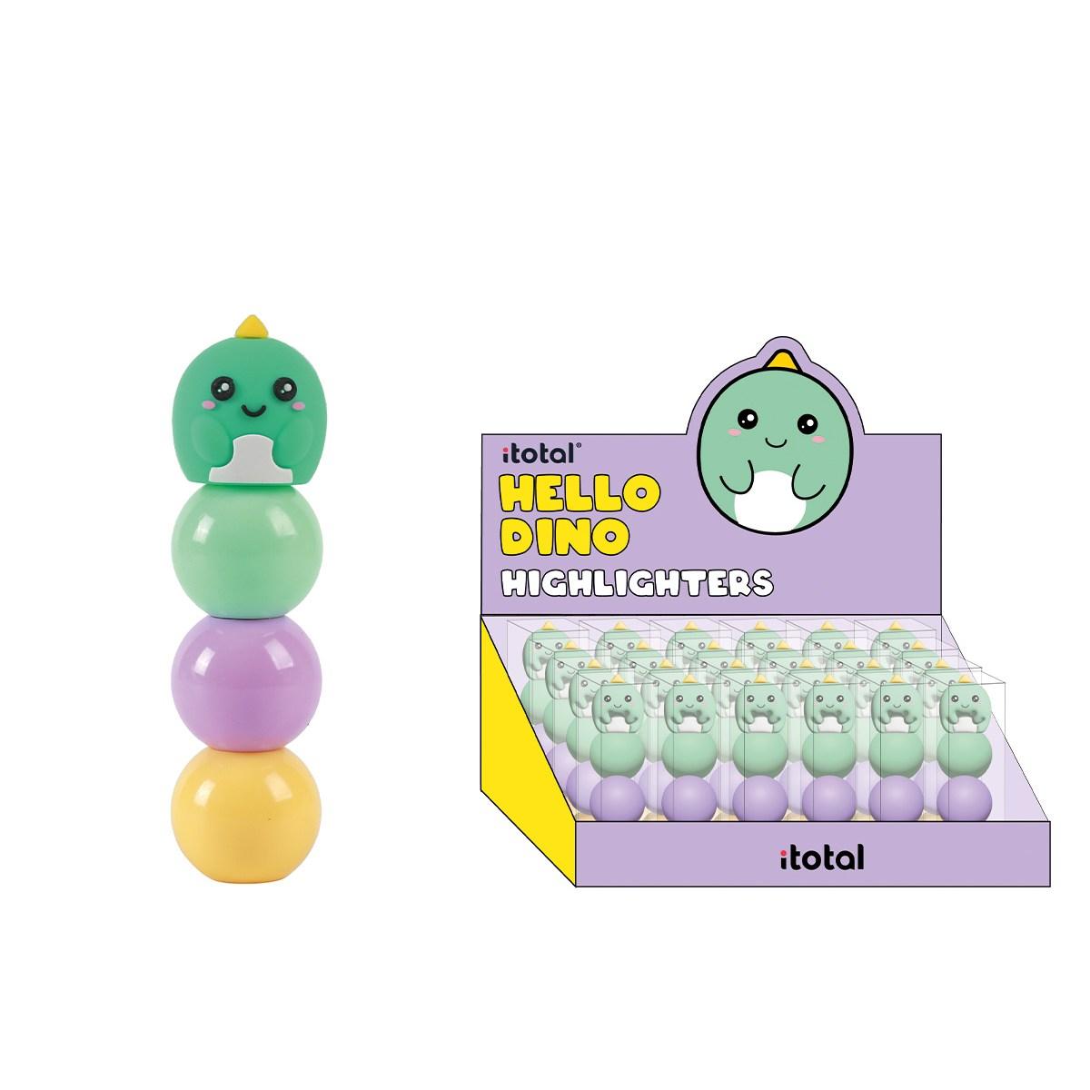 Evidenziatore 3 colori hello dino
