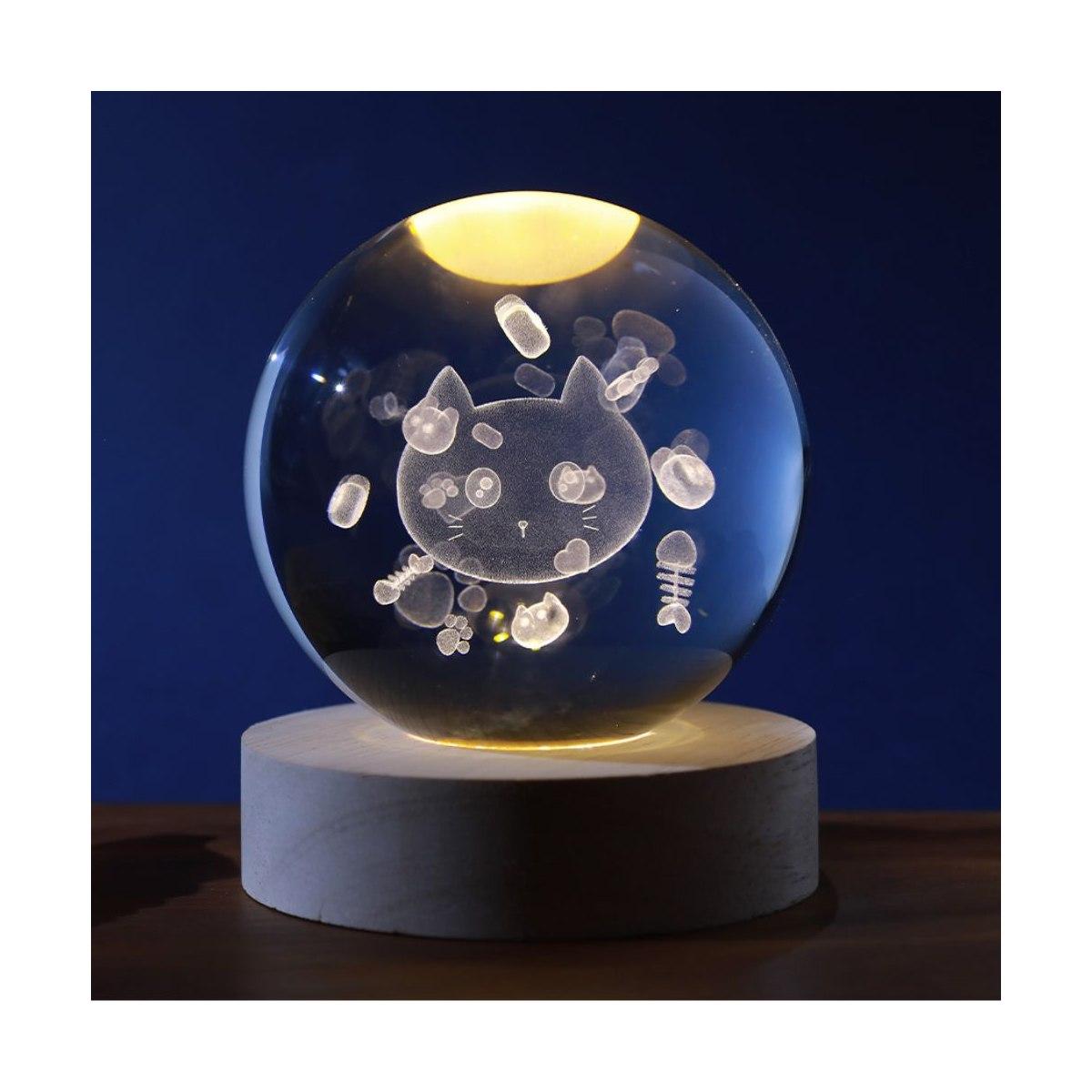 Lampada a sfera cristal 8 cm