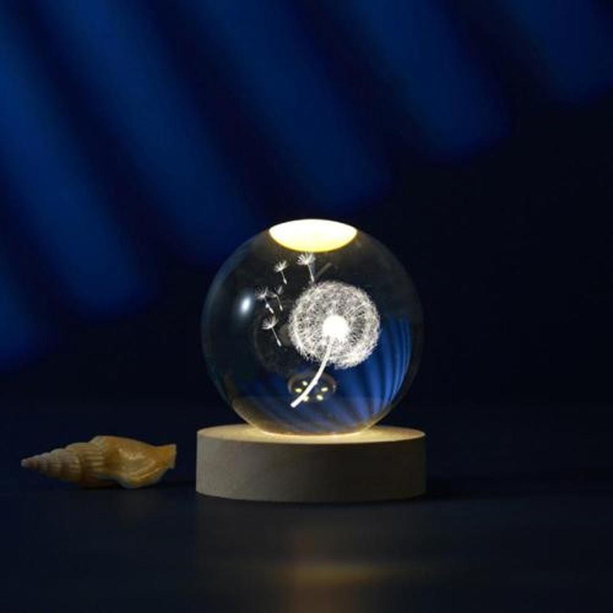 Lampada a sfera cristal 8 cm