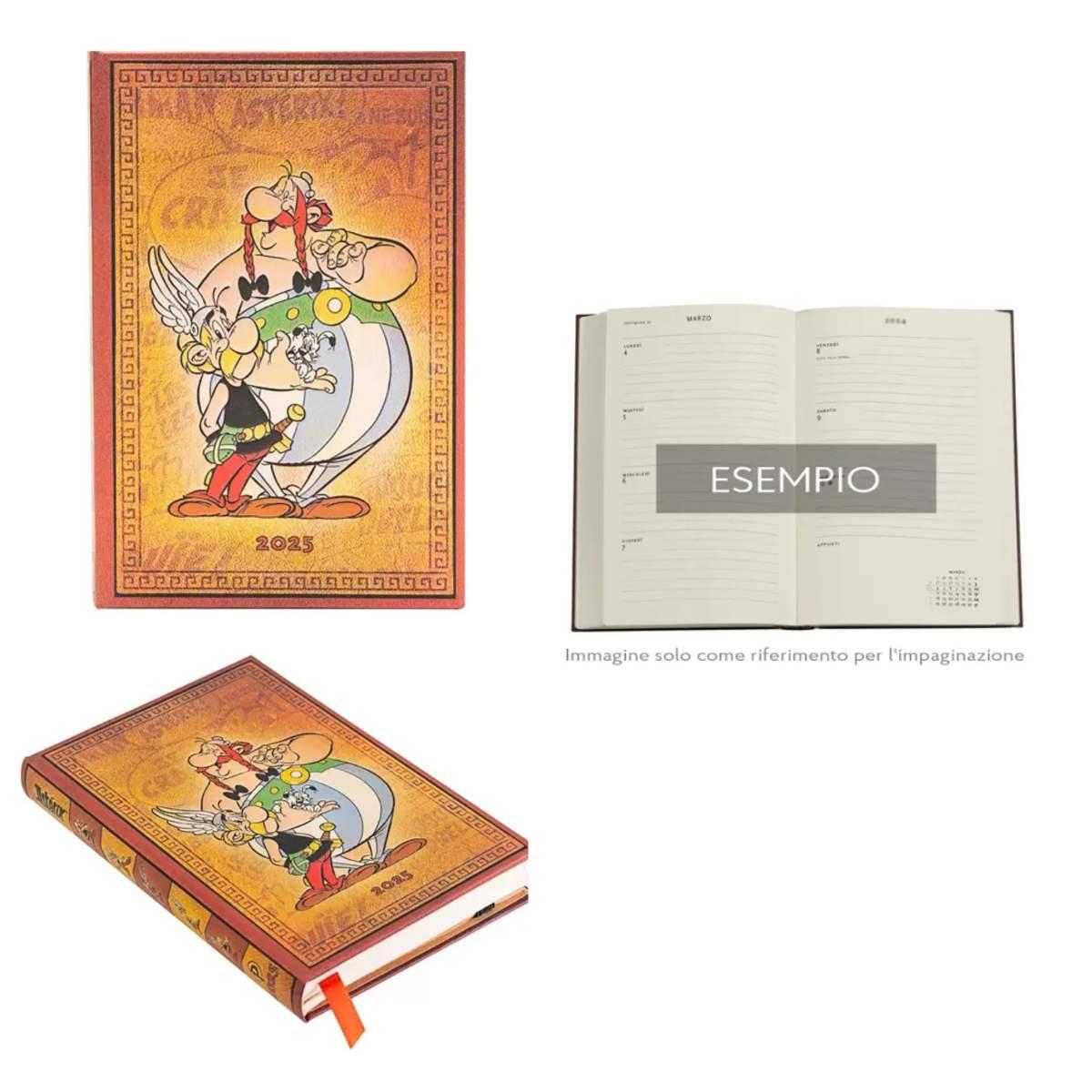 Agenda paperblanks 2025 asterix e obelix 12 mesi orizzontale mini 9,5 x14 cm