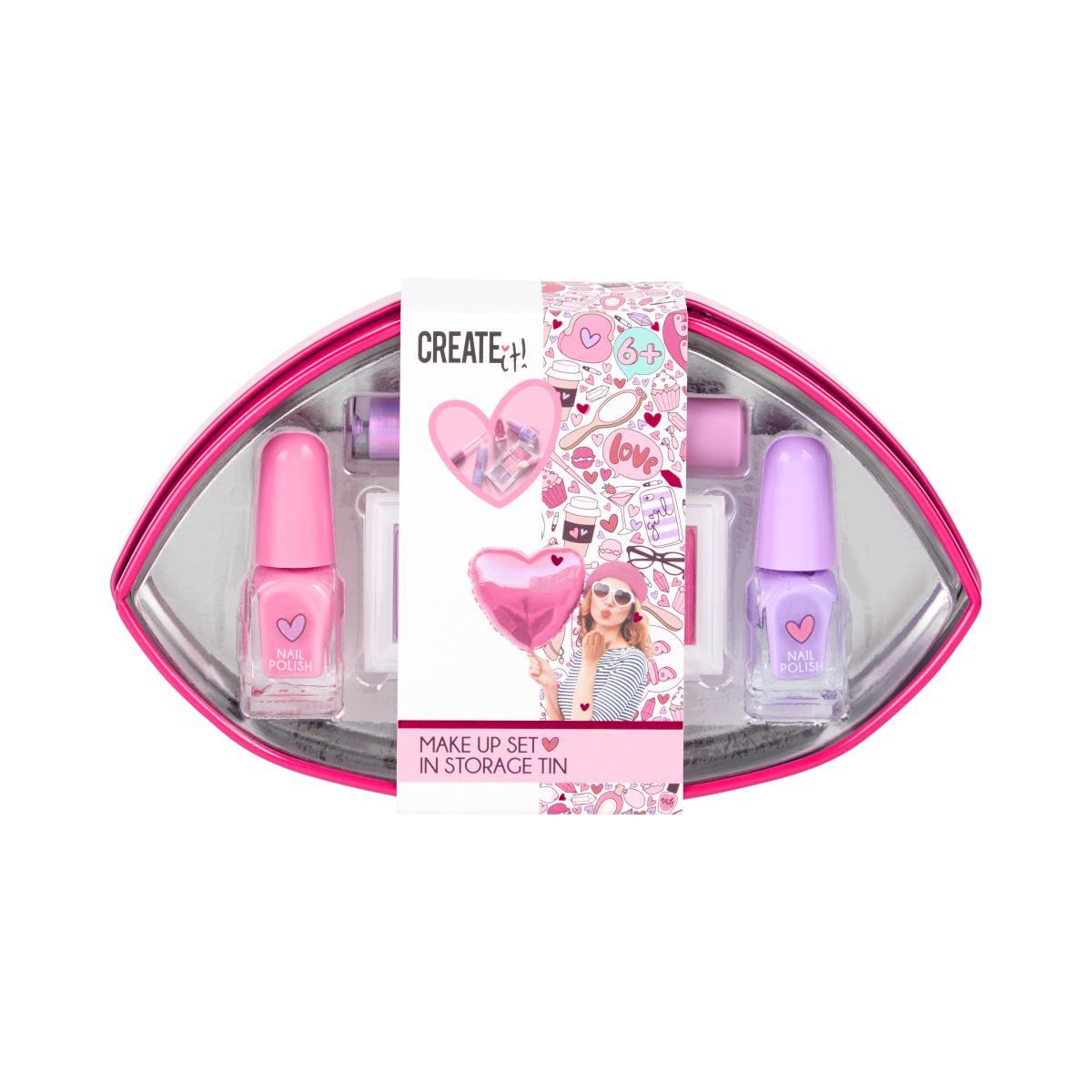 Create it love scatola labbra latta make up