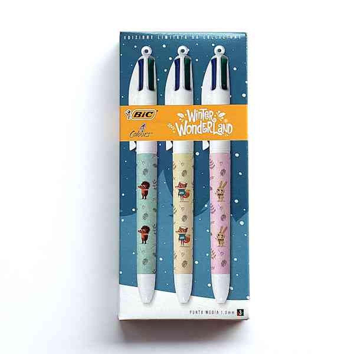 Bic 4 colori set winter wonderland 3 pezzi