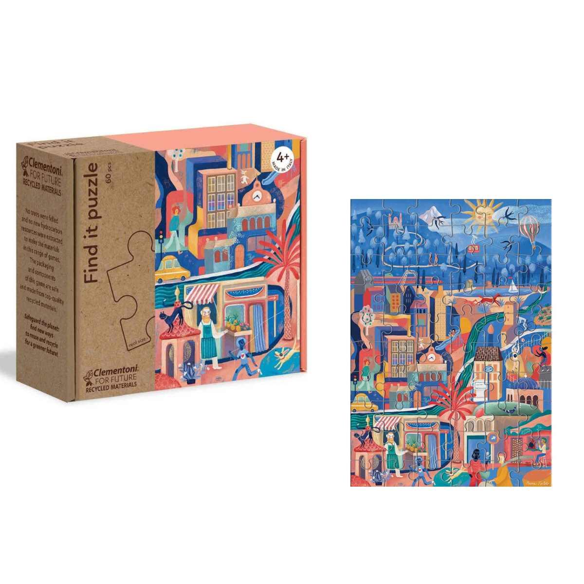 Puzzle find it sweetest city  60 pezzi