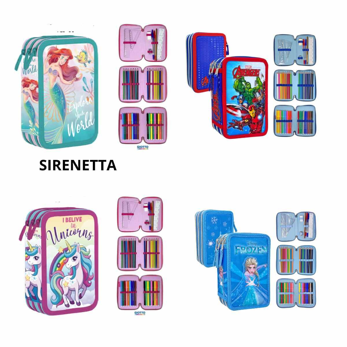 Astuccio 3 zip disney