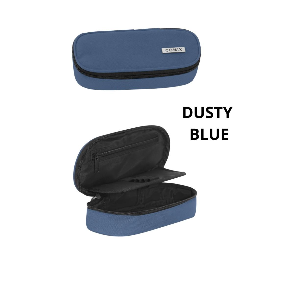 Astuccio bustina ovale organizzato 22x5x7 monocolore comix