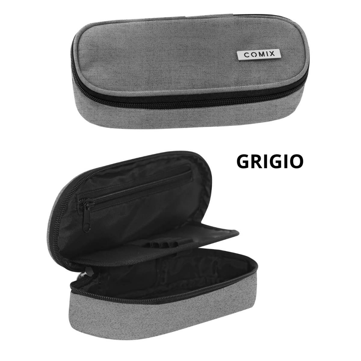 Astuccio bustina ovale organizzato 22x5x7 monocolore comix