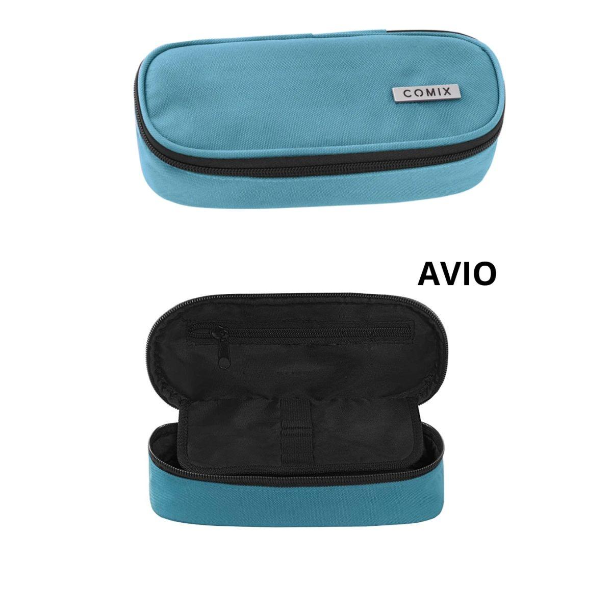 Astuccio bustina ovale organizzato 22x5x7 monocolore comix