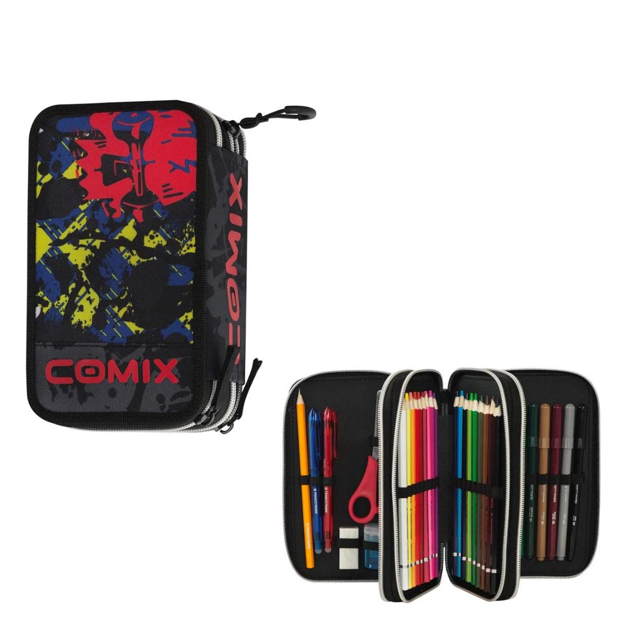 Astuccio 3zip wbs skull comix