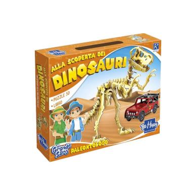 Alla scoperta dei dinosauri puzzle 3d e libro