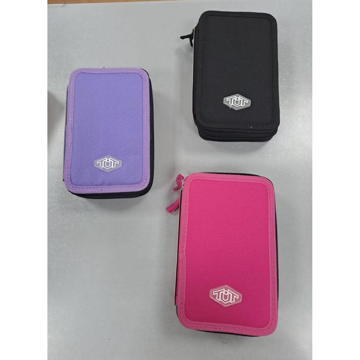 Astuccio 3 zip monocolore