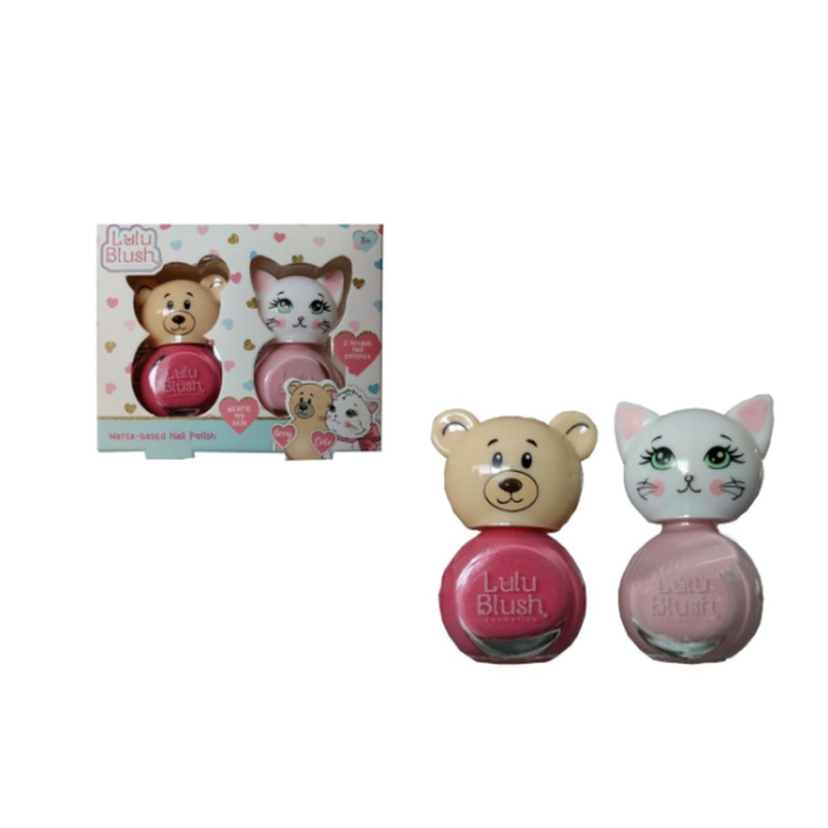 Lulu blush smalti orsetto e gattino set 2 pezzi