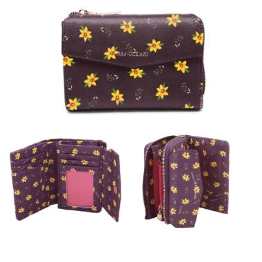 Portafoglio con patta bordeaux naj oleari linea jasmin