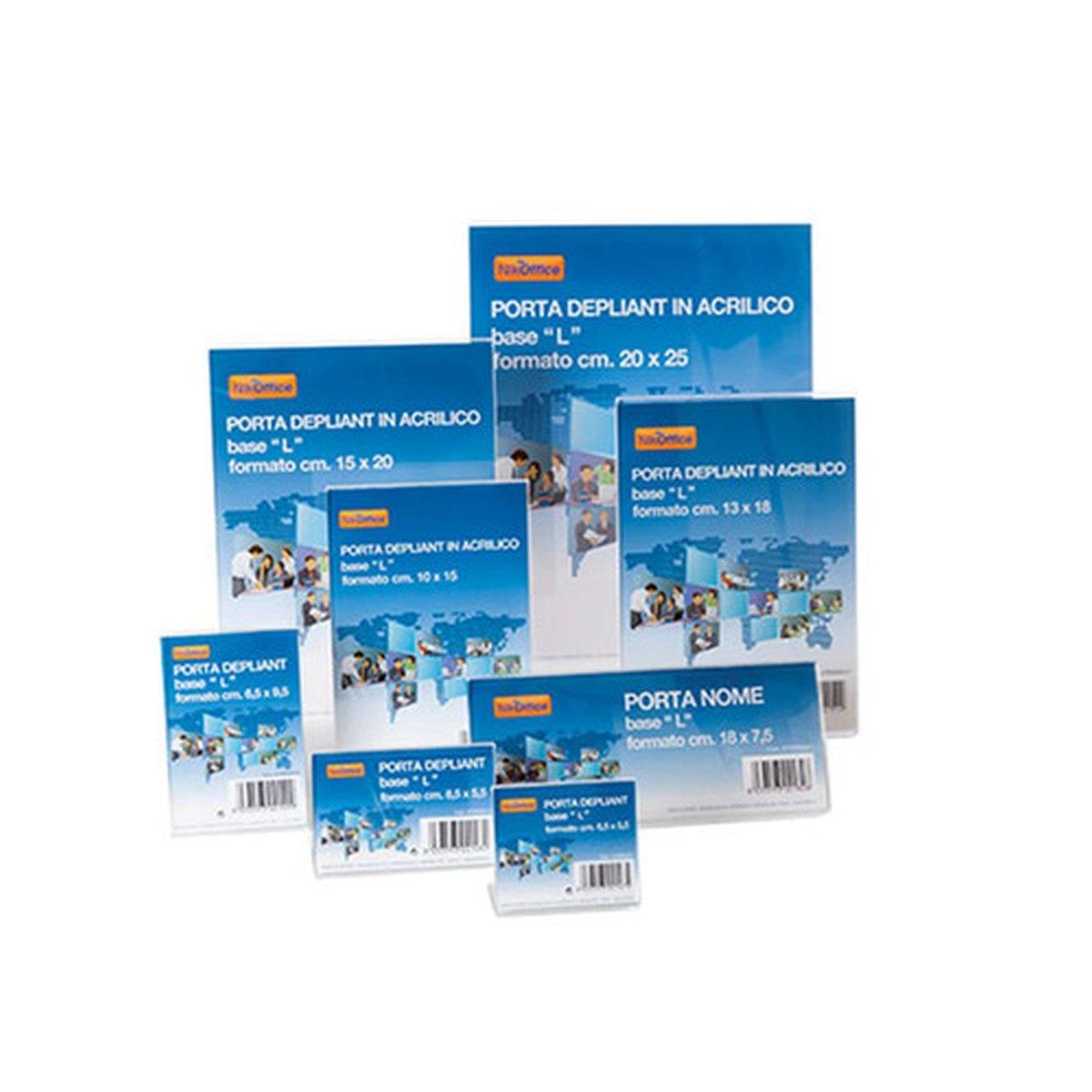 Porta Depliant Da Banco Base A L In Acrilico 8,5x5,5 <br />