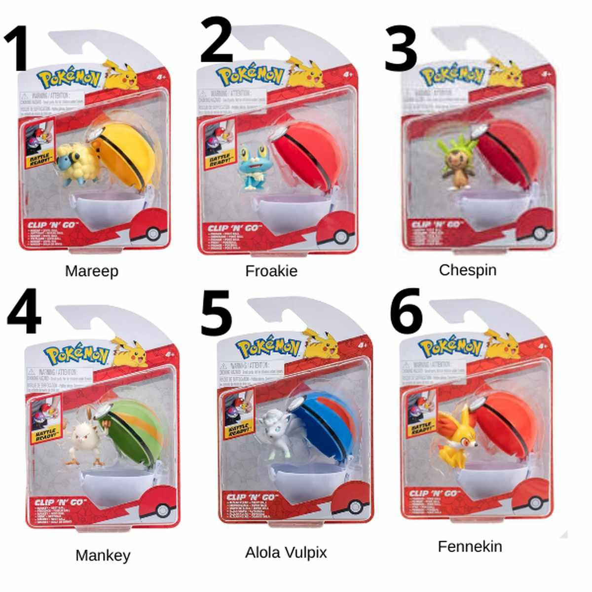 Pokemon sfera e personaggi assortiti