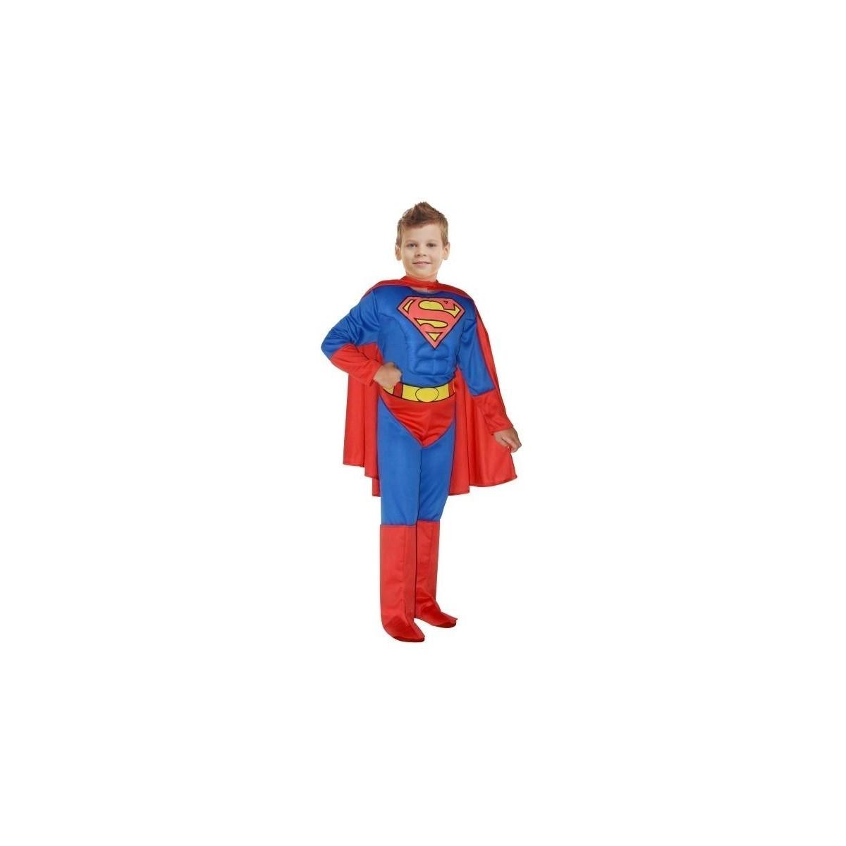 Costume superman con muscoli 3-4 anni