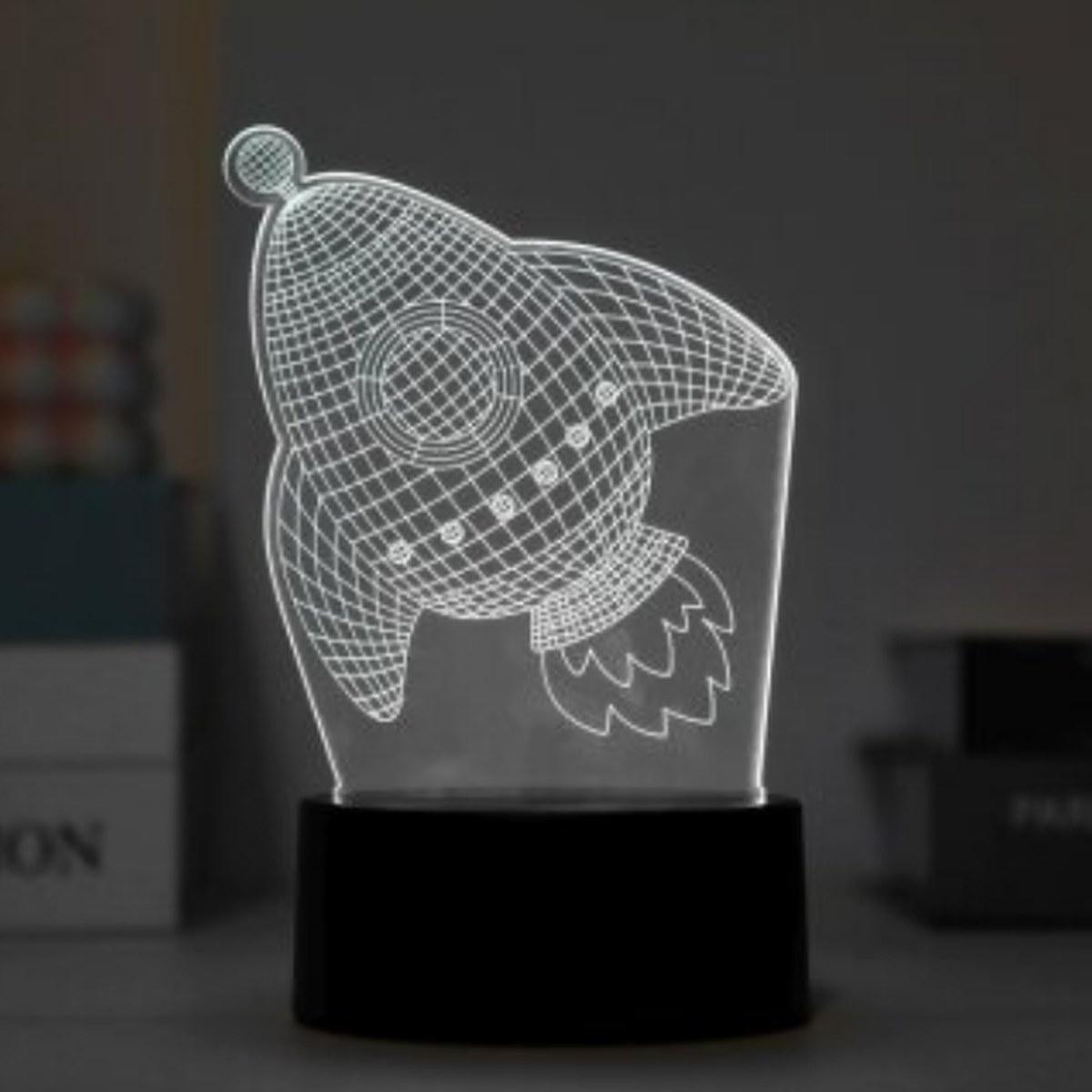 Lampada led 3d space adventure