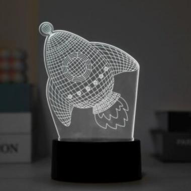 Lampada led 3d space adventure