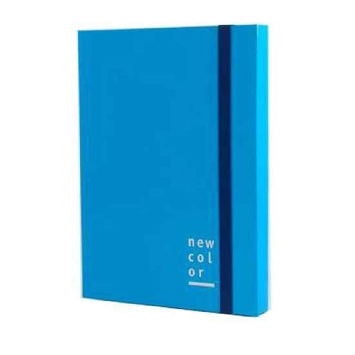 Cartella con elastico dorso 5 azzurro