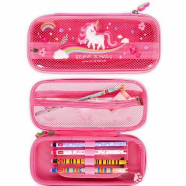 Borsellino trasparente rigido unicorno