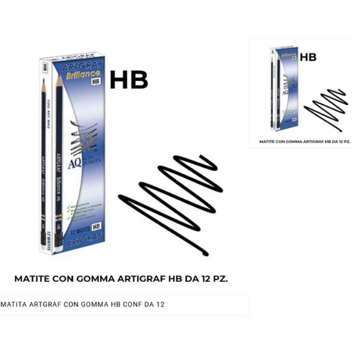 Matita con gomma hb artgraf