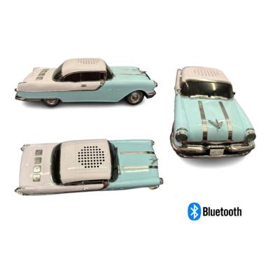 Cassa bluetooth auto epoca azzurra