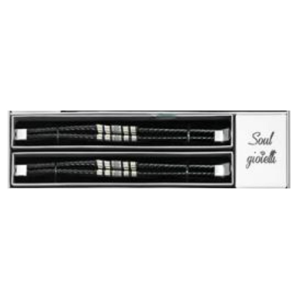 Bracciale doppio colore nero