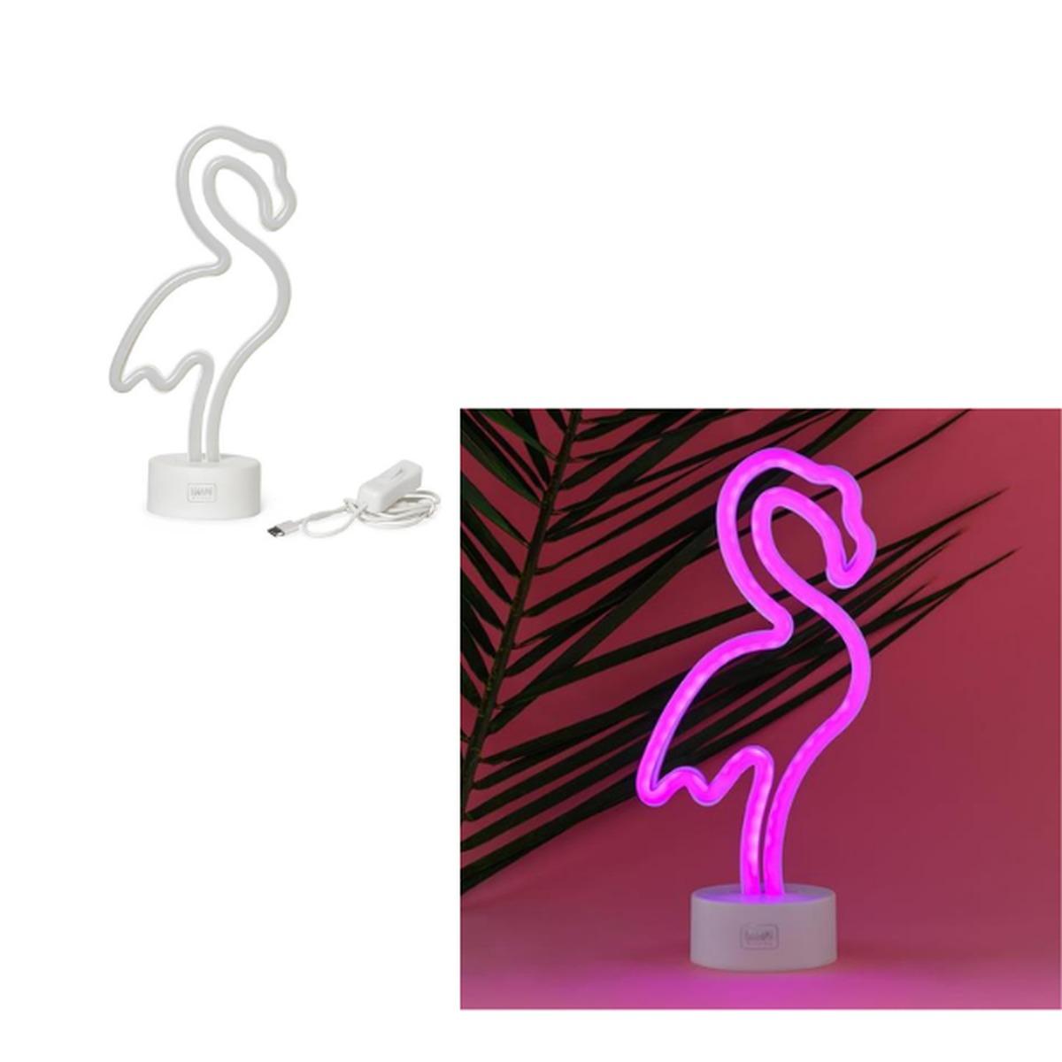 Lampada led effetto neon flamingo