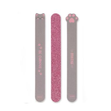 Set 3 lame per unghie tema gatto